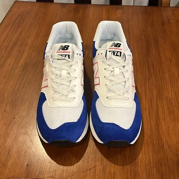 New Balance 574 Shoes Sneakers U574VN2 blue white Mens Size 10